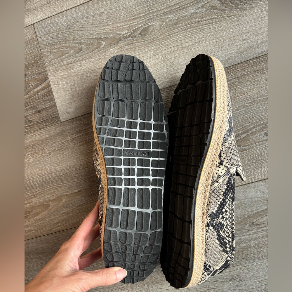Roberto Cavalli Snakeskin Slip-On Loafers (like new) Size 11-11.5 in USA - Picture 4 of 7